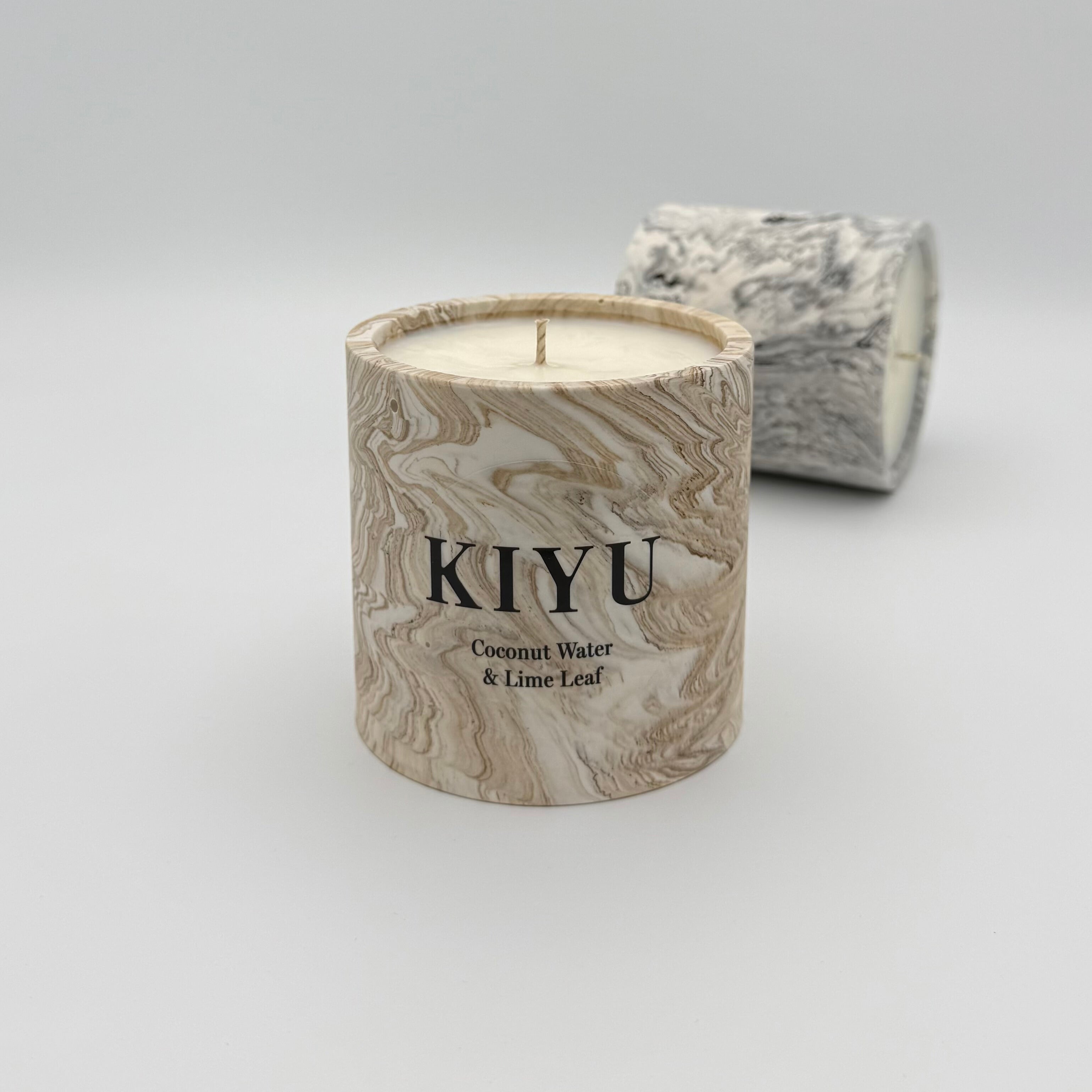Coconut Water & Lime Leaf Duftkerze | Marmoriert