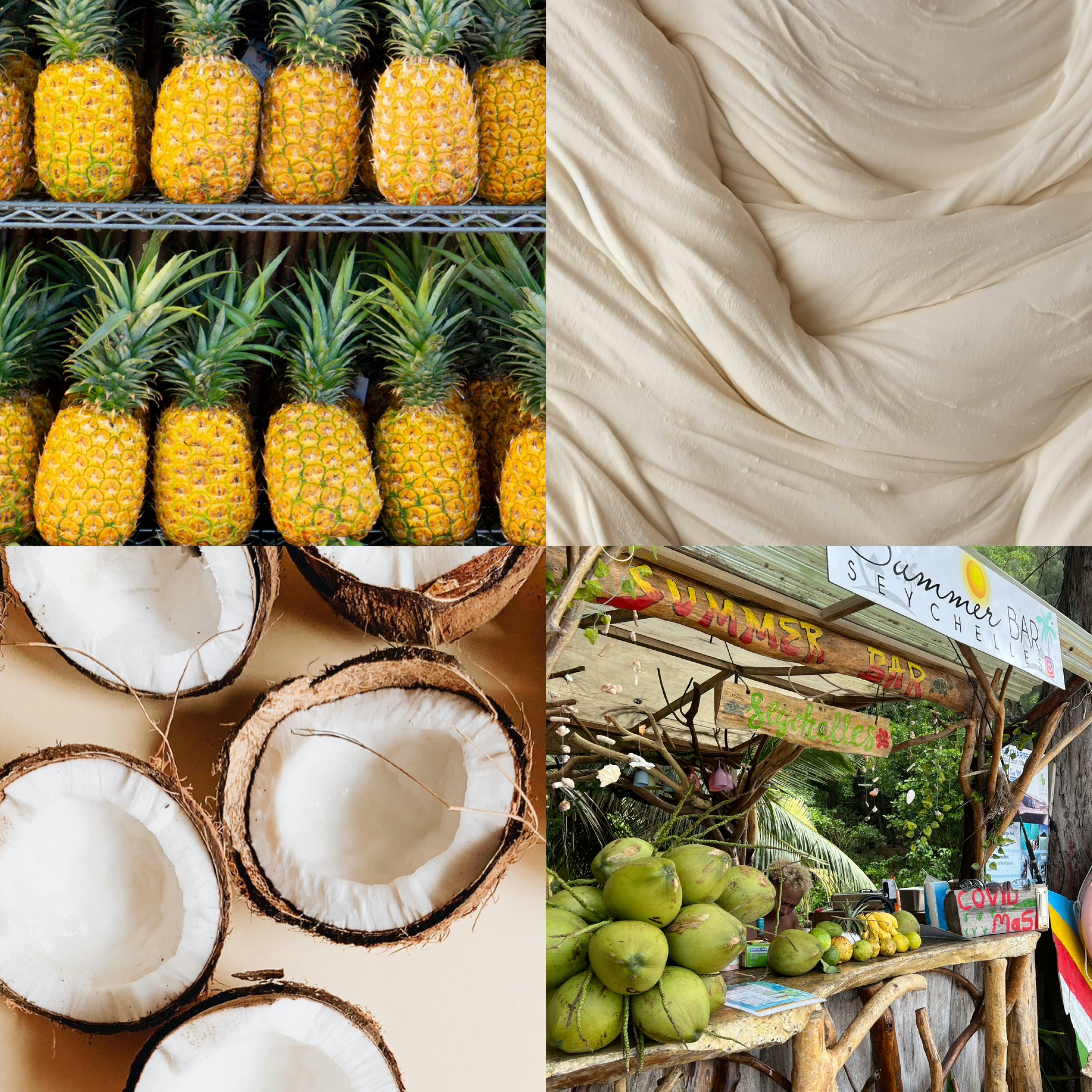 Pineapple & Coconut Cream Duftkerze | Marmoriert