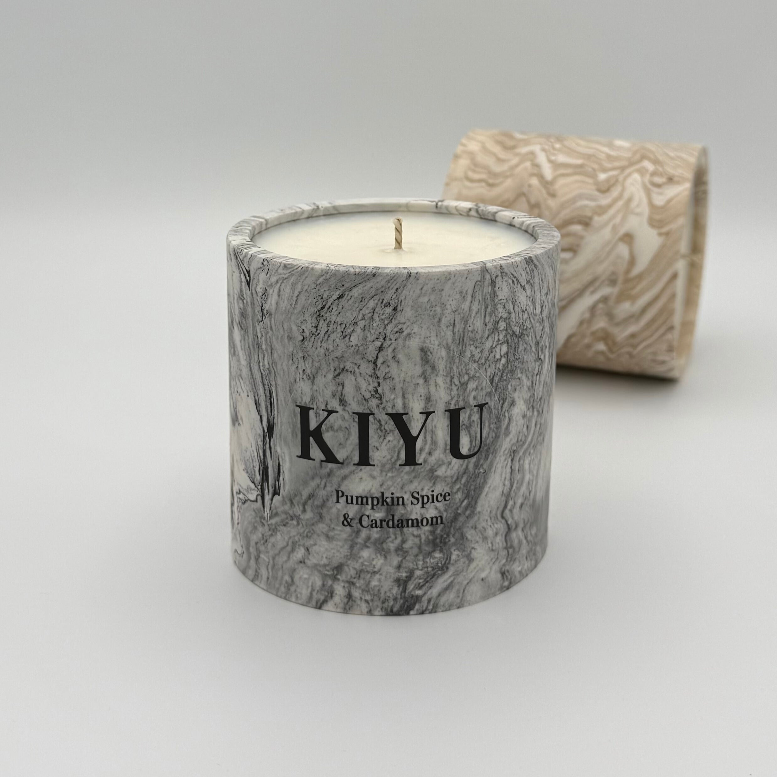 Pumpkin Spice & Cardamom Duftkerze | Marmoriert