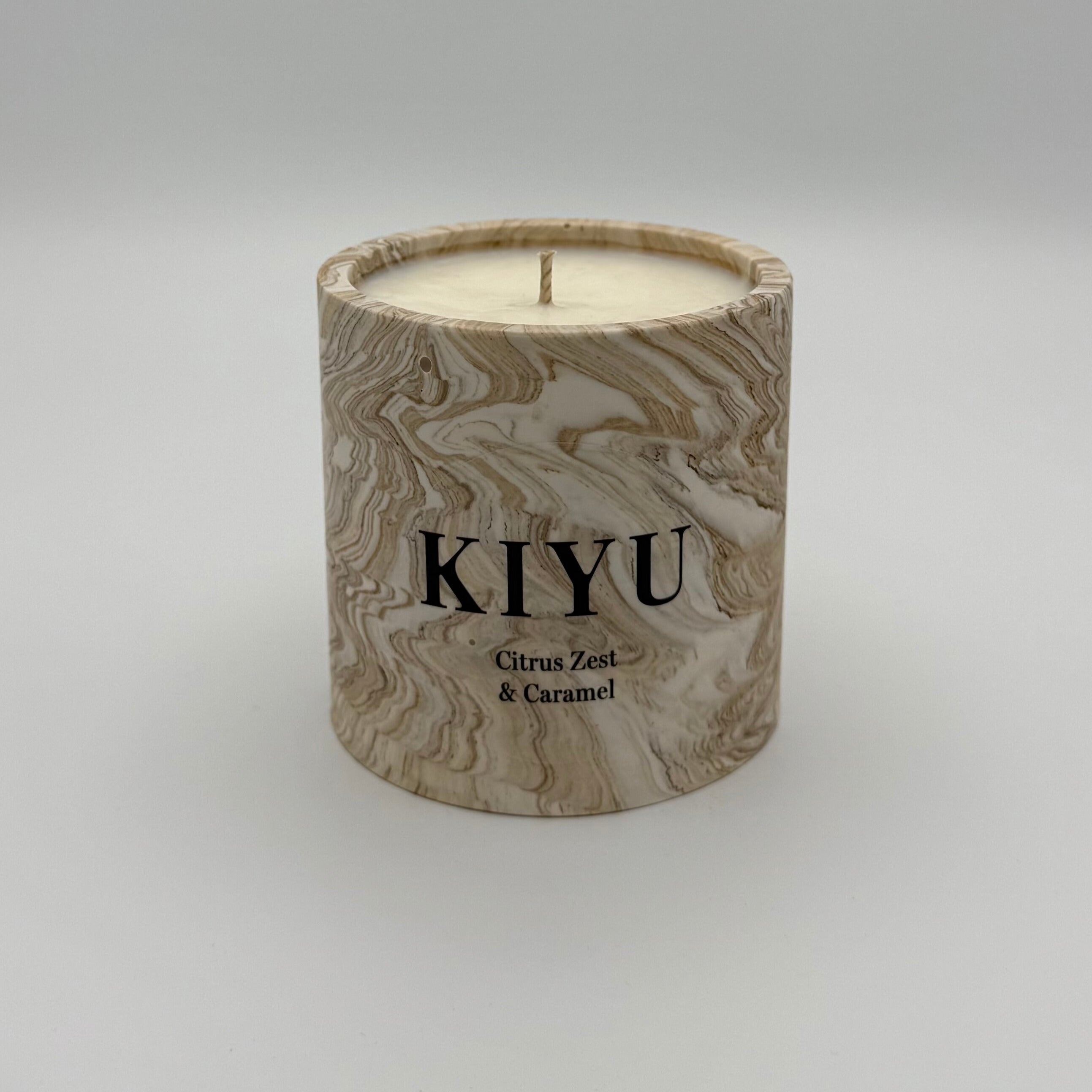 Citrus Zest & Caramel Duftkerze | Marmoriert