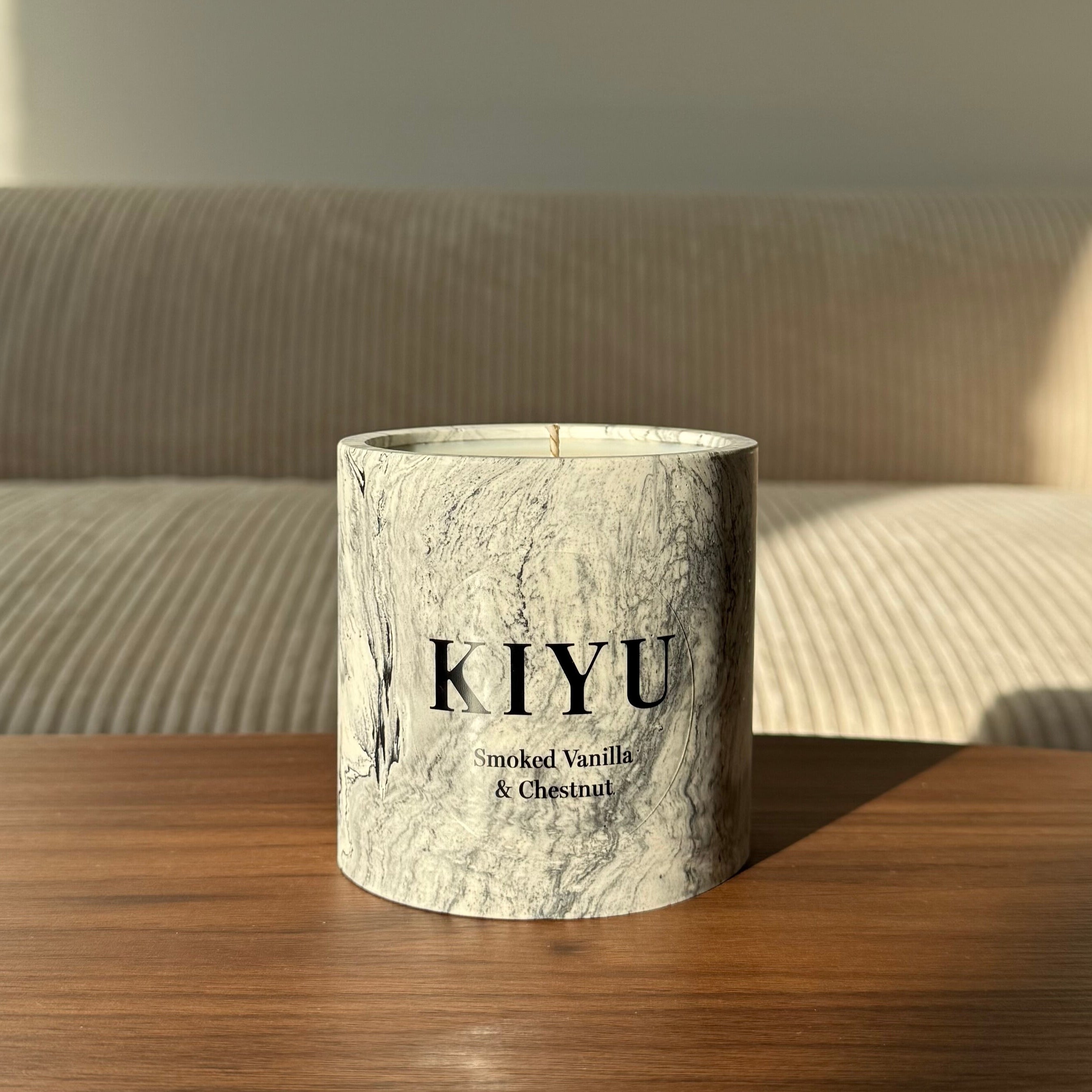 Smoked Vanilla & Chestnut Duftkerze | Marmoriert