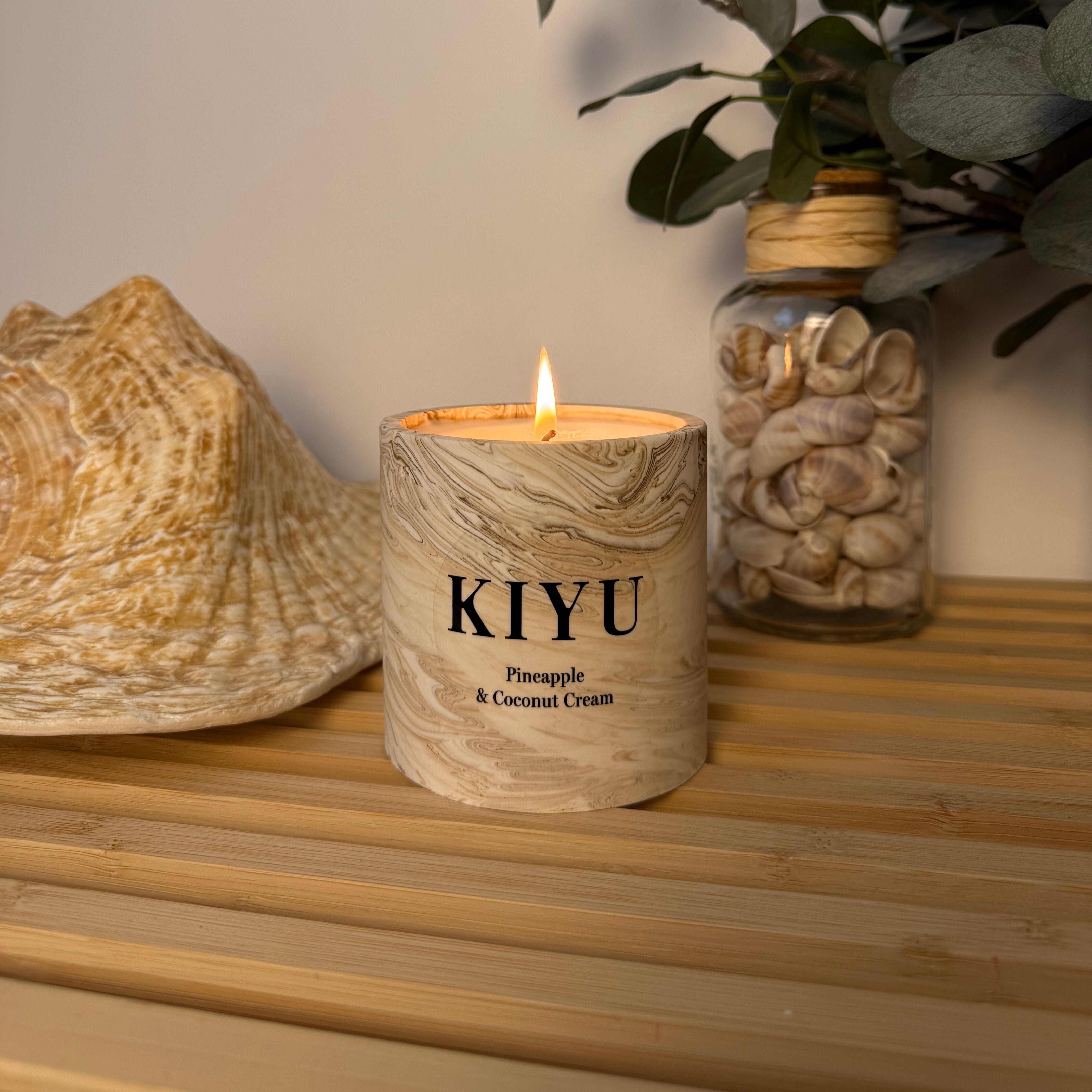 Pineapple & Coconut Cream Duftkerze | Marmoriert